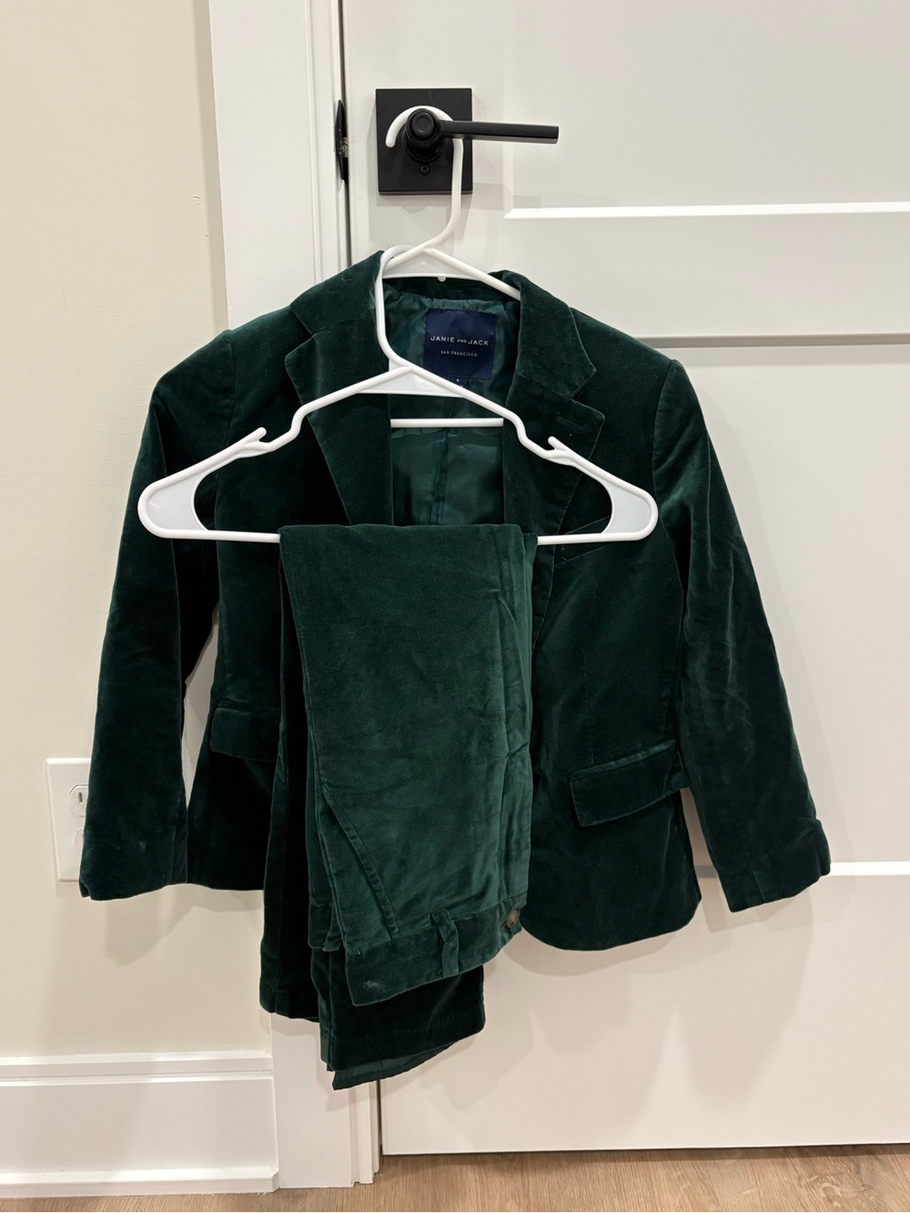 Janie and Jack The Velvet Party Blazer and Pants In Pine Green Size 8